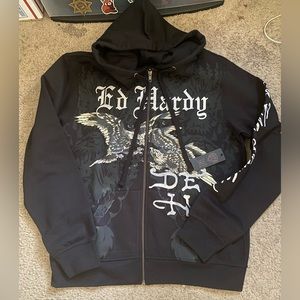 Ed hardy sweater zip up